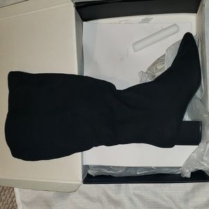 Lane Bryant black suede over calf boot